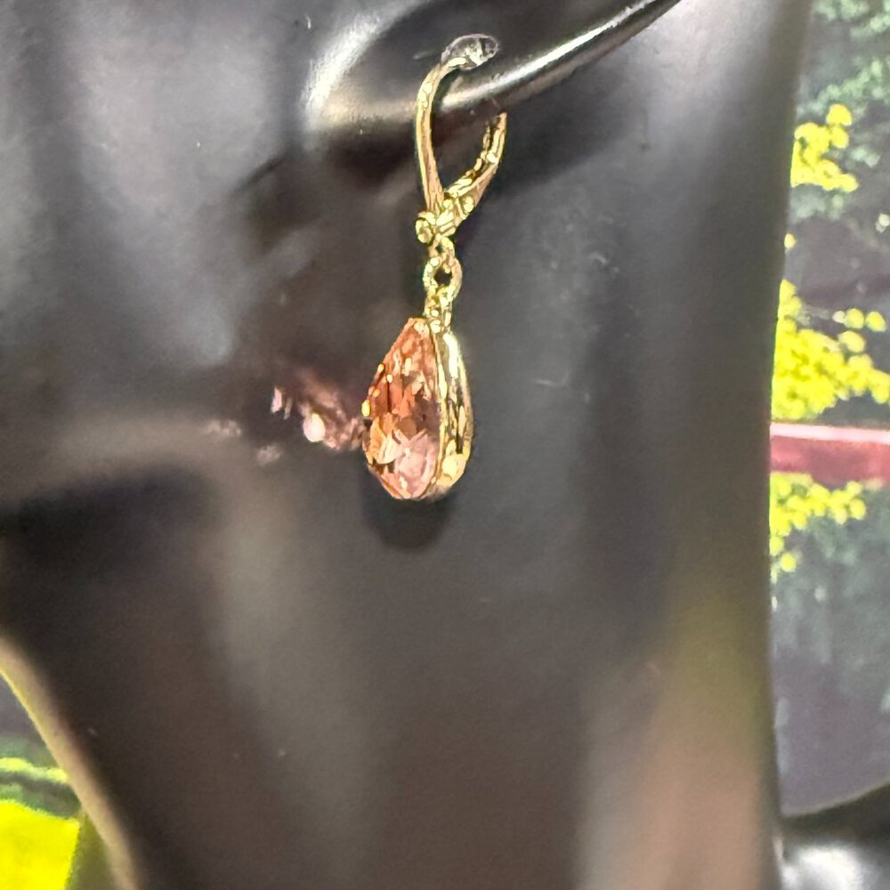 NEW DKNY Stone Teardrop Lever Back Earrings - Picture 3 of 9